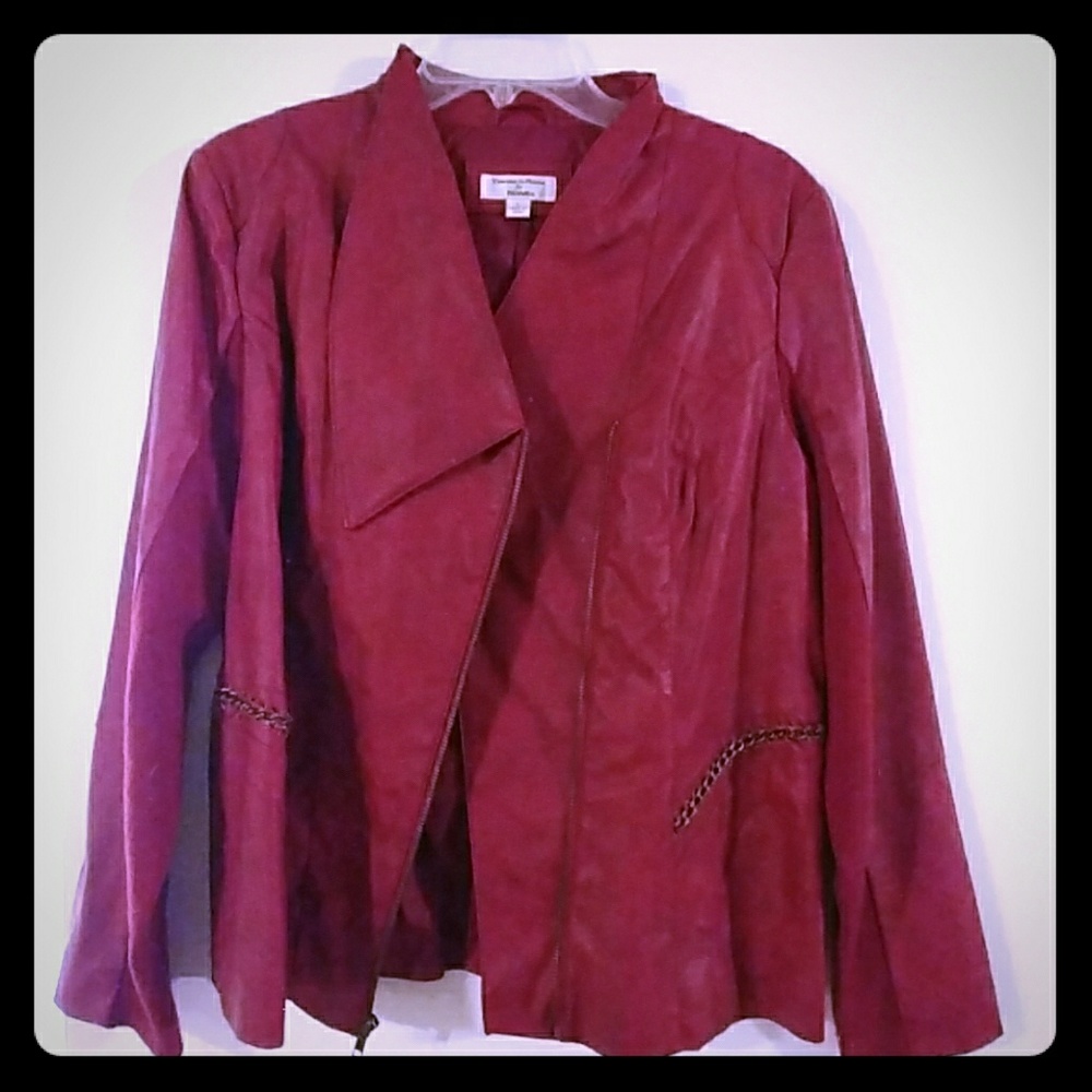 Yvonne Marie for Revue, leather look jacket.
